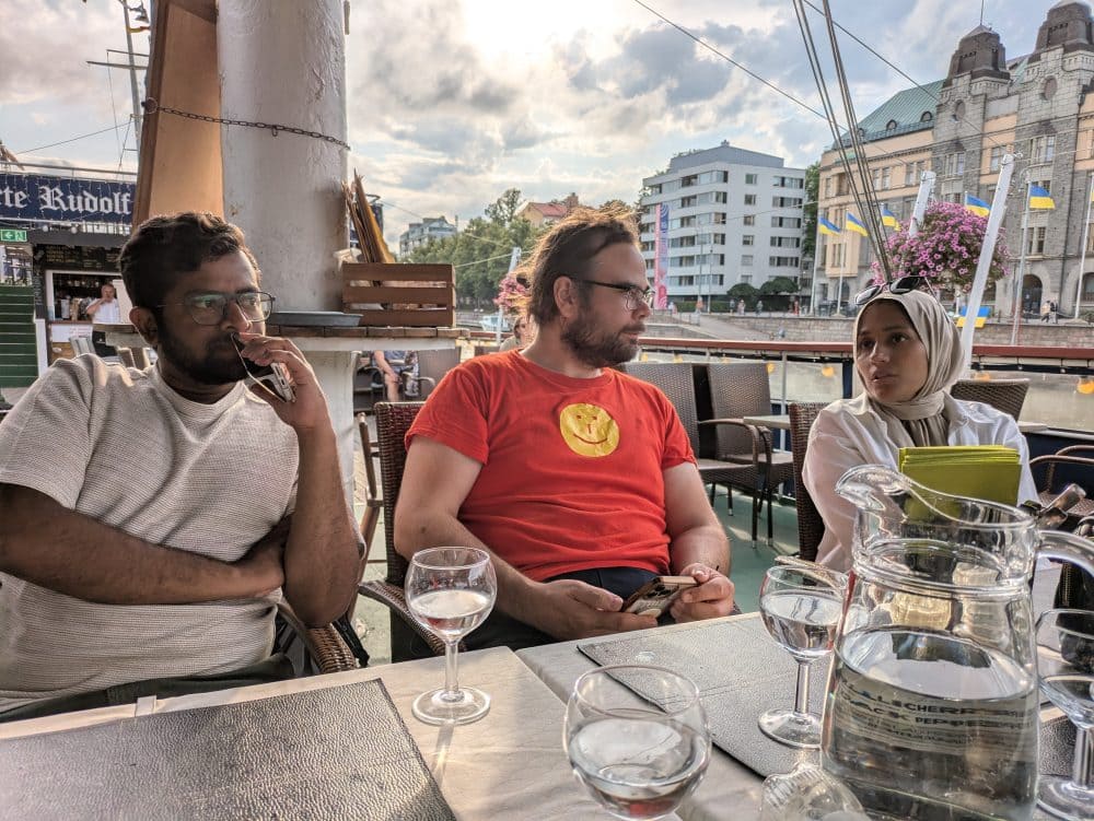 Persona Team on Riverboat in Turku